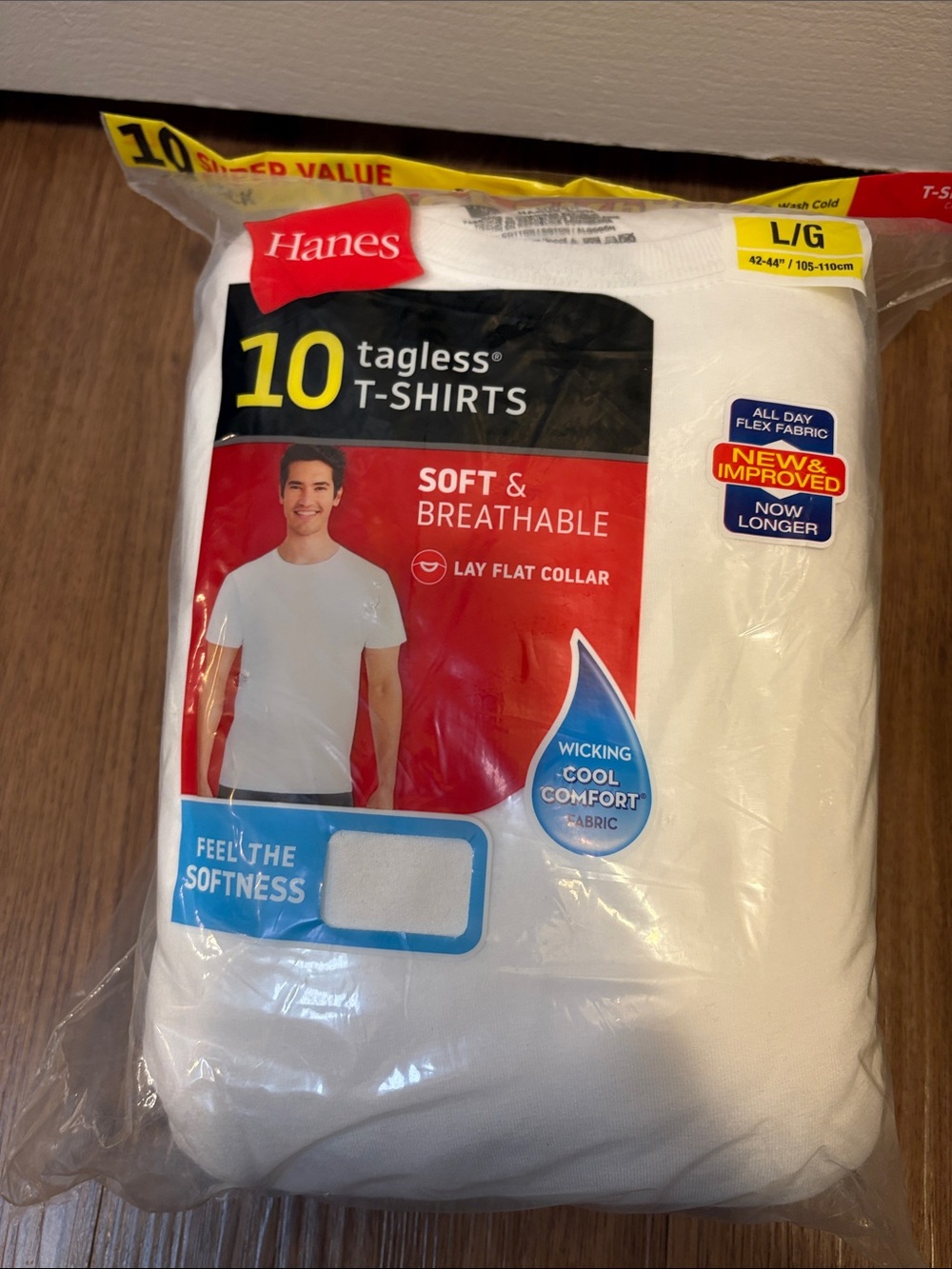Hanes White Tagless Crew Neck T-Shirt Pack